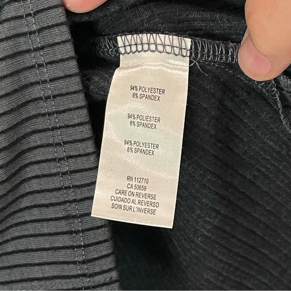 Simply Noelle tunic top. Grey with black stripes. Long sleeve. Size S/M - Picture 3 of 7